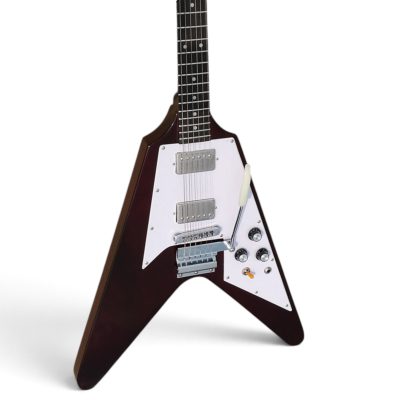 Custom Crown Flying V Jimi Hendrix Burgundy Wine Red Electric Guitar