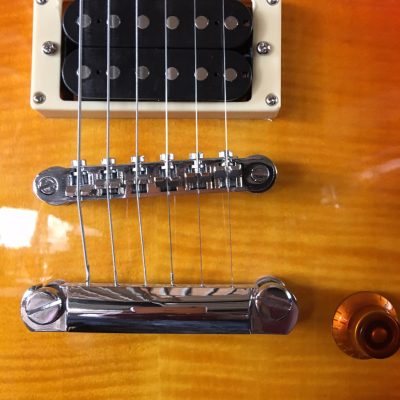 Custom Crown Heritage Cherry Sunburst Flamed Maple Top Guitar Single Pickup - Image 5