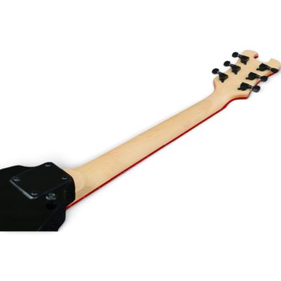 Custom Titan Gloss Black Bevel Red Mike Derks Jaw V Electric Guitar - Image 4
