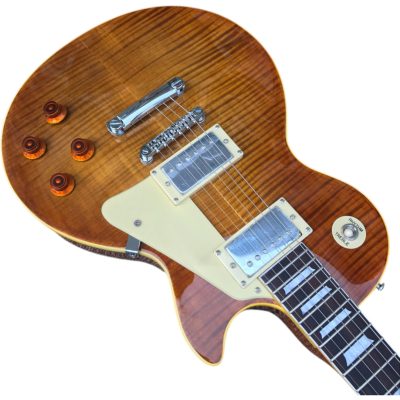 Custom Crown Tobacco Burst Flamed Maple Top Electric Guitar - Image 9
