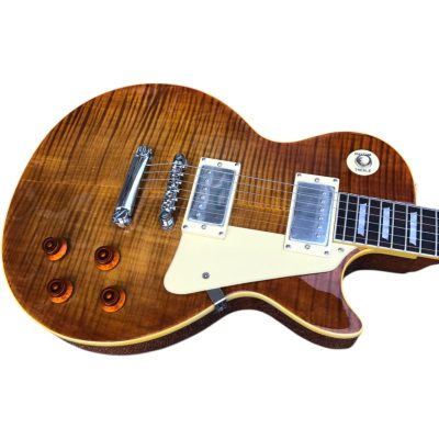 Custom Crown Tobacco Burst Flamed Maple Top Electric Guitar - Image 10