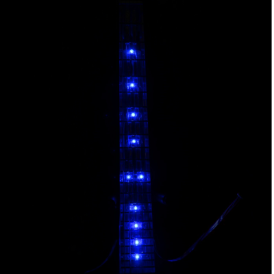 Custom Crown Korina Plexiglass Acrylic Explorer Blue Led Electric Guitar - Image 9