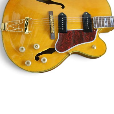 Custom Crown ES175 Hollowbody Natural Blonde Joe Finish Electric Guitar P90 Pickups - Image 7