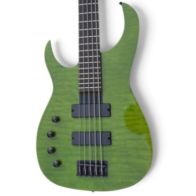 Custom Vanta Green Quilted Maple Top Quantum Graphite Phil Mod 5 String Bass