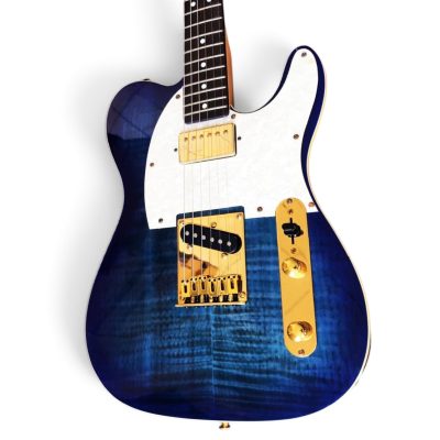 Custom Regent Deluxe Hybrid Blue Flamed Maple Top Guitar