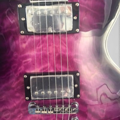 Custom Crown Purple Quilted Maple Top Bigsby Vibrato Tailpiece Electric Guitar - Image 10