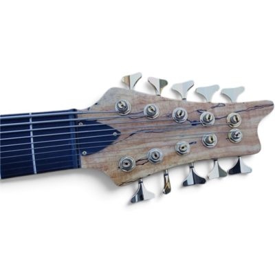 Custom Pyrite Burl 10 String Extended Range Electric Bass Neck Through Body Design - Image 12