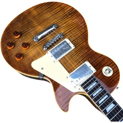 Custom Crown Tobacco Burst Flamed Maple Top Electric Guitar - Image 12