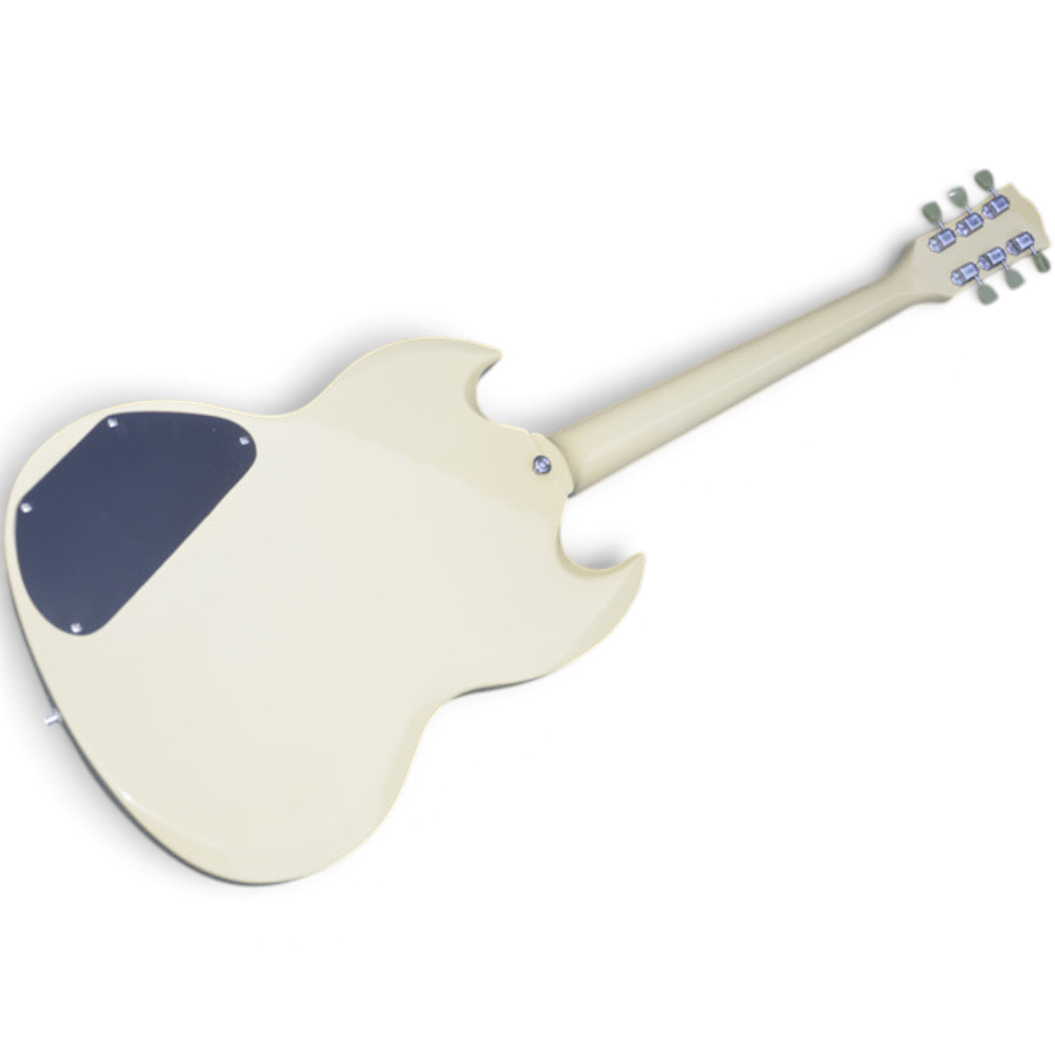 Custom Crown SG Cream Batman Finish 6 String Guitar - Image 4