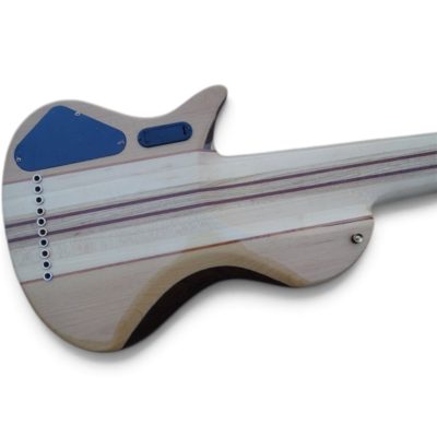 Custom Pyrite Burl 10 String Extended Range Electric Bass Neck Through Body Design - Image 14