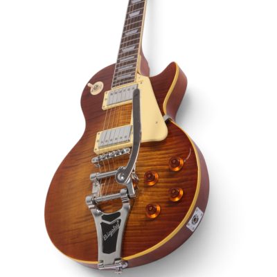 Custom Crown Iced Tea Burst Flamed Maple Top Bigsby Vibrato Tailpiece Electric Guitar