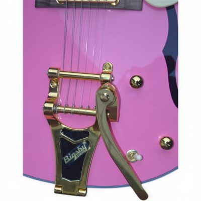 Custom Sovereign Pink 2655T Streamliner Center Block Jr Double Cut Guitar Bigsby Tremolo - Image 8