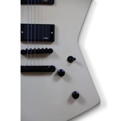 Custom Obsidian Hetfield MX220 Explorer Cream Electric Guitar - Image 9