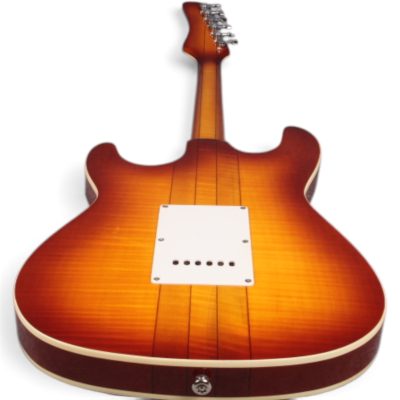 Custom Regent SRV Amber Sunburst Tone Stevie Ray Flamed Maple Top Guitar - Image 4