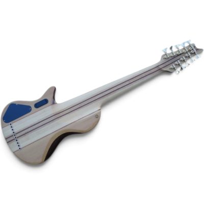 Custom Pyrite Burl 10 String Extended Range Electric Bass Neck Through Body Design - Image 16