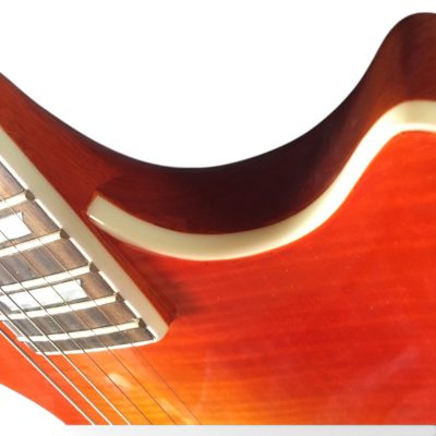 Custom Crown Heritage Cherry Sunburst Flamed Maple Top Guitar Single Pickup - Image 8