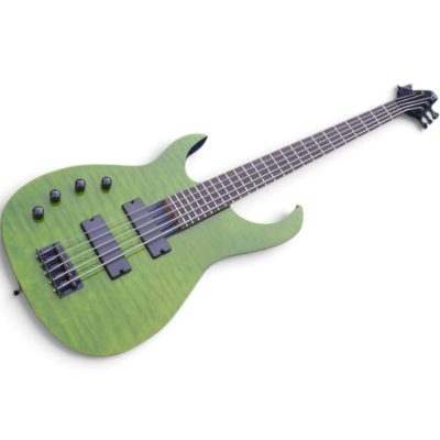 Custom Vanta Green Quilted Maple Top Quantum Graphite Phil Mod 5 String Bass - Image 9