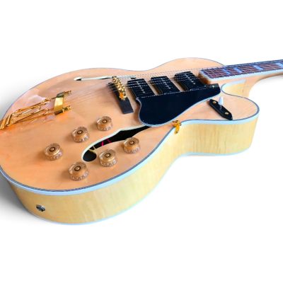 Custom Crown Natural Blonde Electric Guitar P90 3 Pickups ES5 Switchmaster - Image 8