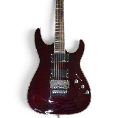 Custom Titan Horton Hellraiser C1 FR Burgundy Red Wine Quilted Maple Top Guitar Floyd Rose Tremolo