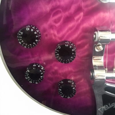 Custom Crown Purple Quilted Maple Top Bigsby Vibrato Tailpiece Electric Guitar - Image 5