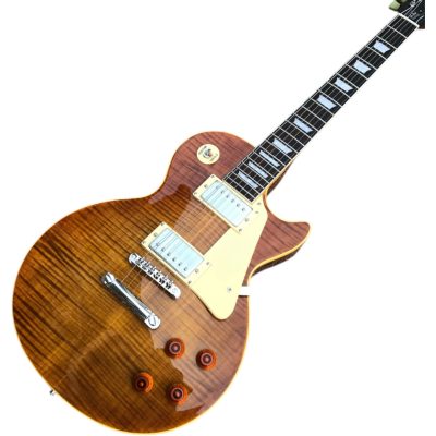 Custom Crown Tobacco Burst Flamed Maple Top Electric Guitar - Image 5