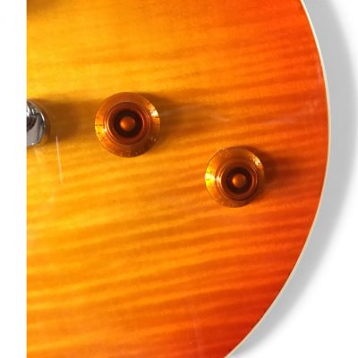 Custom Crown Heritage Cherry Sunburst Flamed Maple Top Guitar Single Pickup - Image 3