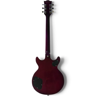 Custom Crown Purple Magenta Flamed Maple Top Double Cutaway Electric Guitar - Image 4