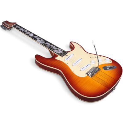 Custom Regent SRV Amber Sunburst Tone Stevie Ray Flamed Maple Top Guitar