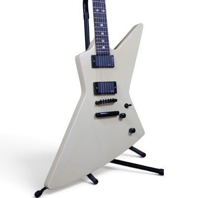 Custom Obsidian Hetfield MX220 Explorer Cream Electric Guitar - Image 8