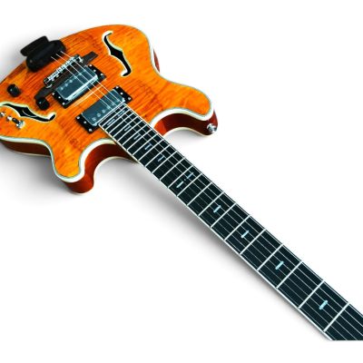Custom Vesper Languedoc Region PL G2 Amber Burl Flamed Maple Top Electric Guitar - Image 7