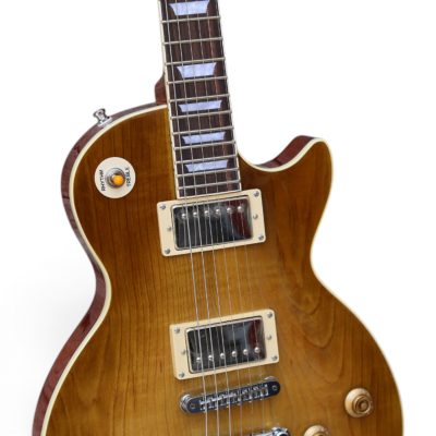 Custom Crown Natural Brown Finish Electric Guitar - Image 4