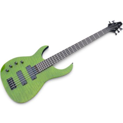 Custom Vanta Green Quilted Maple Top Quantum Graphite Phil Mod 5 String Bass - Image 4
