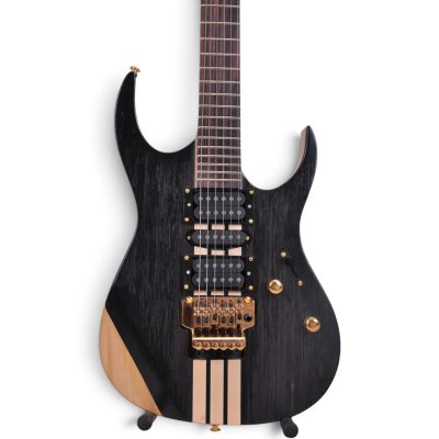 Custom Axis Black Satin Electric Guitar Floyd Rose Tremolo