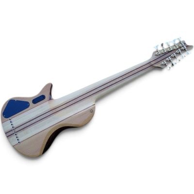Custom Pyrite Burl 10 String Extended Range Electric Bass Neck Through Body Design - Image 10