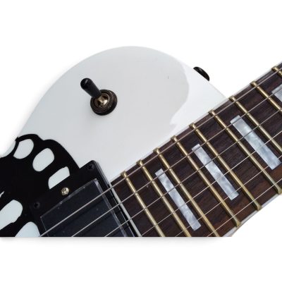 Custom Crown White Matt Heafy Skull Bone Jaw Electric Guitar - Image 14