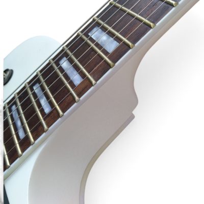 Custom Crown White Matt Heafy Skull Bone Jaw Electric Guitar - Image 16