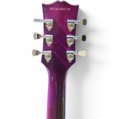 Custom Crown Purple Magenta Flamed Maple Top Double Cutaway Electric Guitar - Image 5