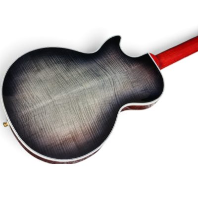 Custom Crown Black Gray Burst Quilted Maple Top Flamed Maple Back Electric Guitar - Image 8