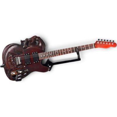 Custom Regent Dragon Carve Engraved Rosewood Finish 6 String Guitar - Image 6