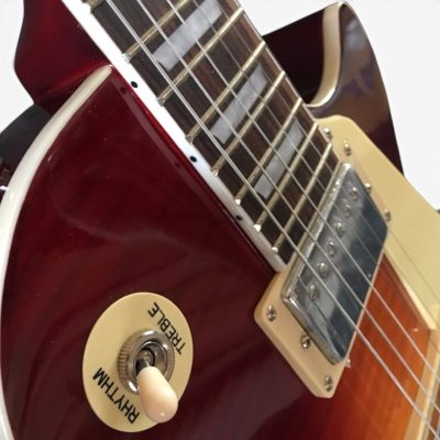 Custom Crown Cherry Sunburst Burst Flamed Maple Top Electric Guitar - Image 6