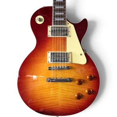 Custom Crown Cherry Sunburst Burst Flamed Maple Top Electric Guitar