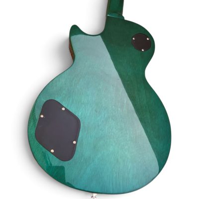 Custom Crown Teal Green Flamed Maple Top Embossed Snakepit Slash Electric Guitar - Image 8