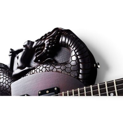 Custom Regent Dragon Carve Engraved Rosewood Finish 6 String Guitar - Image 8