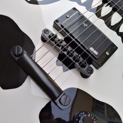 Custom Crown White Matt Heafy Skull Bone Jaw Electric Guitar - Image 19