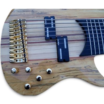 Custom Pyrite Burl 10 String Extended Range Electric Bass Neck Through Body Design - Image 20