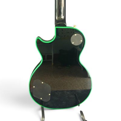 Custom Crown Black Green Burst Flamed Maple Top Electric Guitar - Image 8