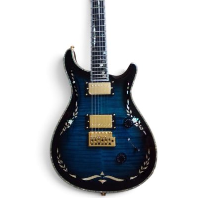 Custom Monarch SE Orianthi Lotus Blue Burst Flame Maple Top Guitar