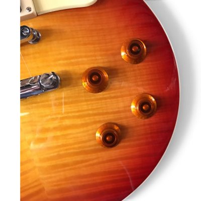 Custom Crown Cherry Sunburst Burst Flamed Maple Top Electric Guitar - Image 10