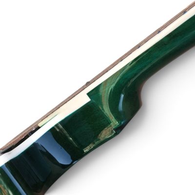 Custom Crown Teal Green Flamed Maple Top Embossed Snakepit Slash Electric Guitar - Image 9