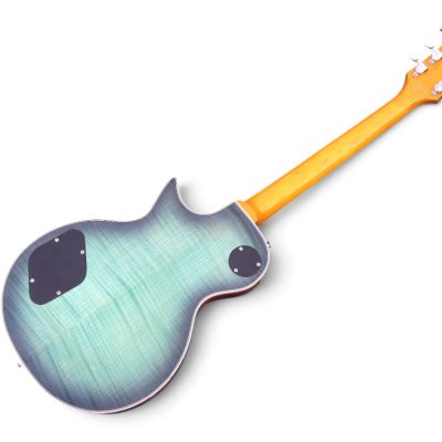 Custom Crown Teal Green Burst Flamed Maple Top Electric Guitar - Image 9